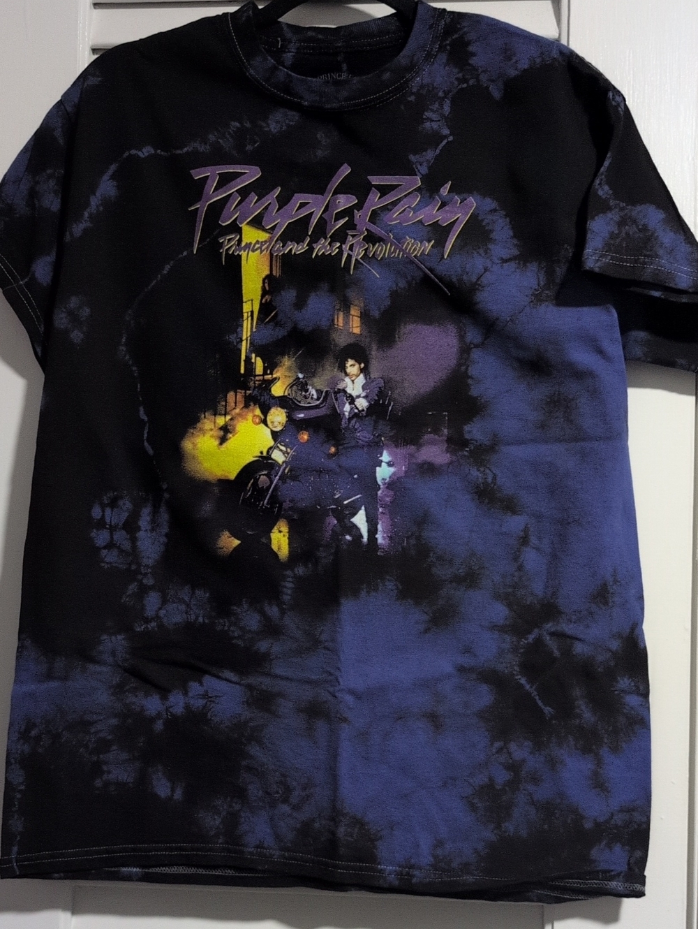 Purple Rain Tie-Dye Graphic Tee - Purple & Black - M